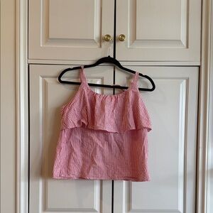 Michael Stars Striped Red & White Top